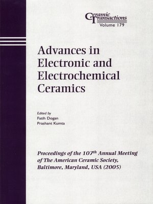 cover image of Advances in Electronic and Electrochemical Ceramics